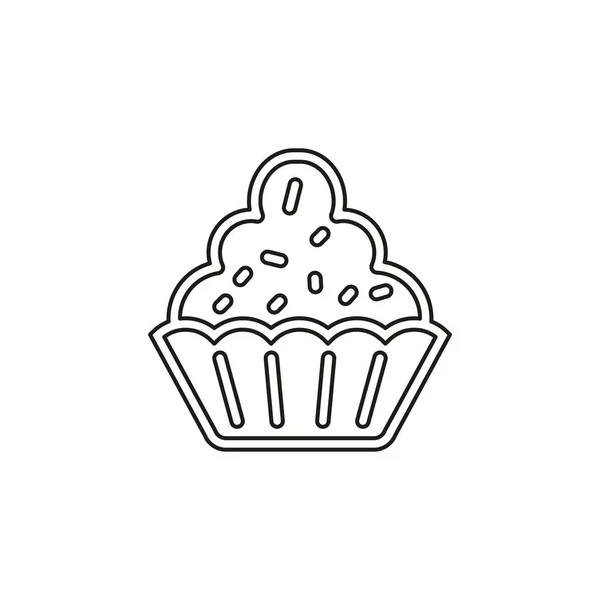 Muffin - Cupcake Illustration, Vektordessert — Stockvektor