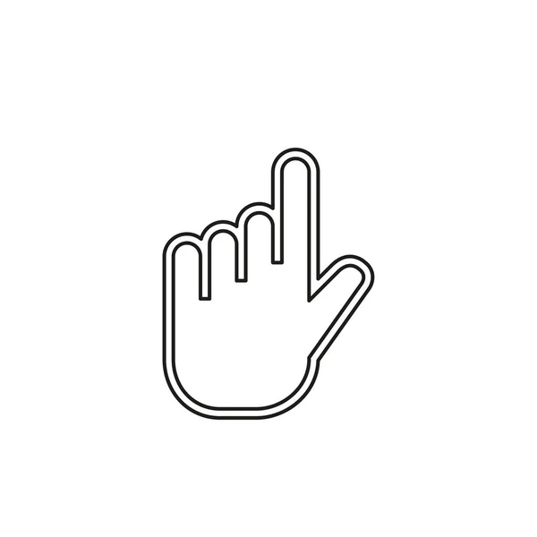 Icono del vector del cursor de mano — Vector de stock