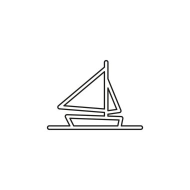 gemi simgesi, yolcu gemisi - vektör tekne