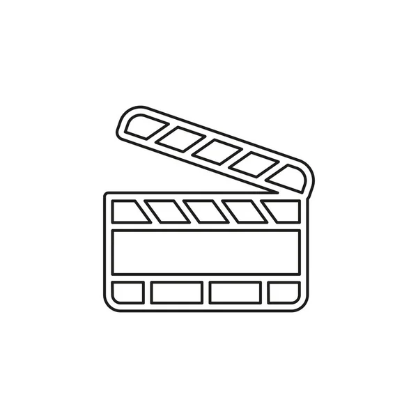Ardoise de film - icône de bouton de lecture de clip vectoriel — Image vectorielle