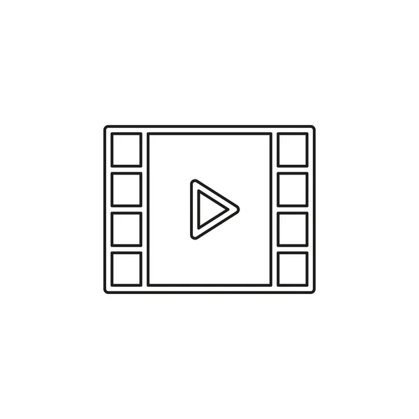Icona del pulsante di riproduzione clip vettoriale - simbolo multimediale del film — Vettoriale Stock