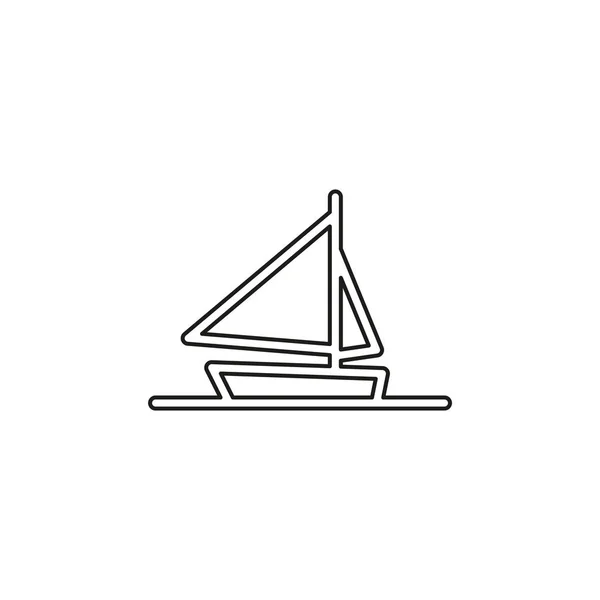 Icono del barco, crucero - barco vector — Vector de stock