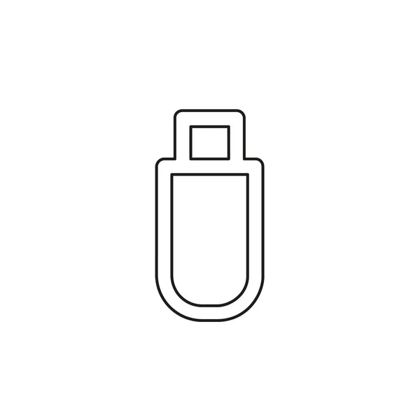 Pendrive illustration de signe, icône USB — Image vectorielle