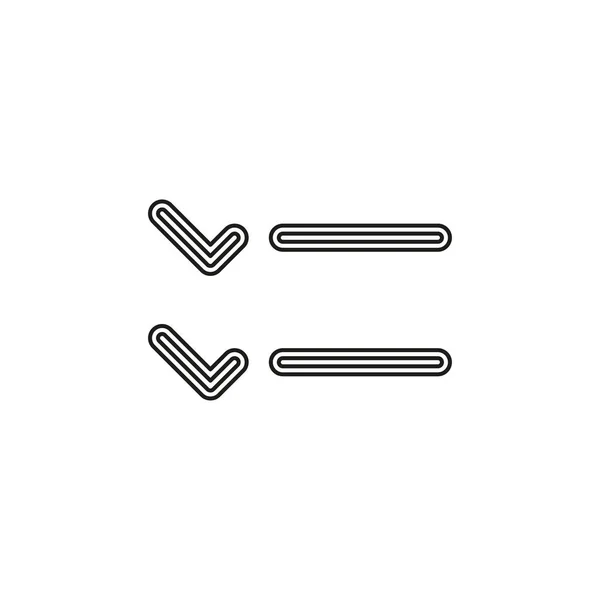 Icono de lista - Opciones de vista de contenido, símbolo de lista — Archivo Imágenes Vectoriales