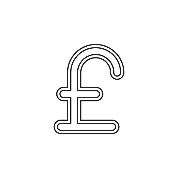 Λίρα σύμβολο εικονίδιο, χρήματα Λίρα εικονογράφηση — Διανυσματικό Αρχείο