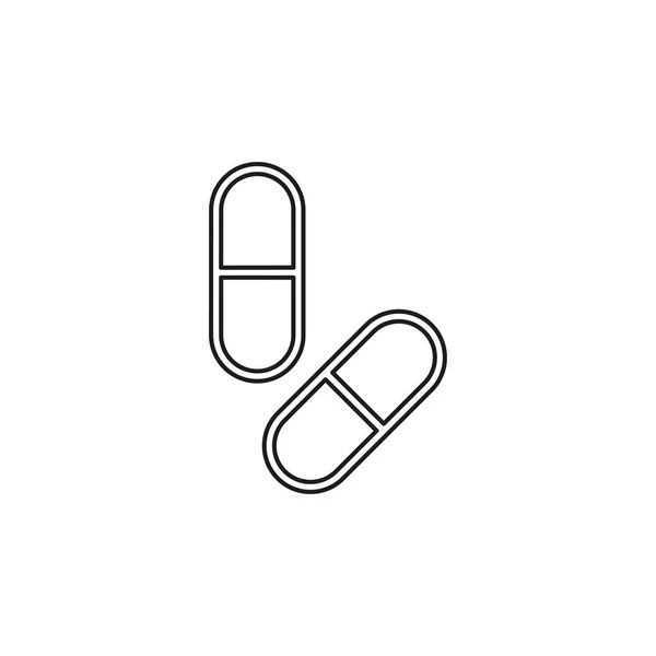 Pilules médicales icône, icône de la médecine, santé — Image vectorielle