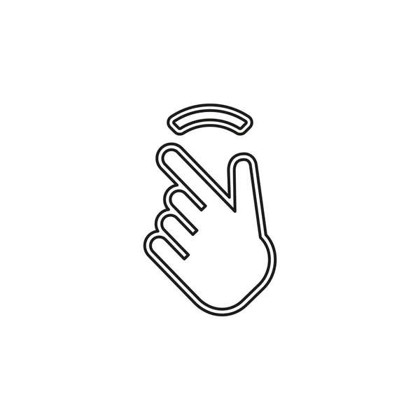 Doble dedo del grifo - icono del dedo puntero — Vector de stock