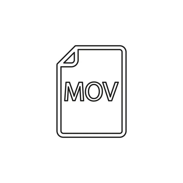 Télécharger l'icône du document MOV - format de fichier vectoriel — Image vectorielle
