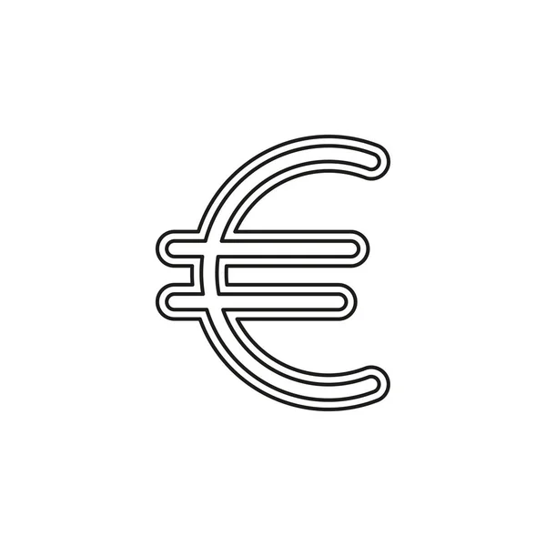 Eura ikona znaménko, znak měny — Stockový vektor