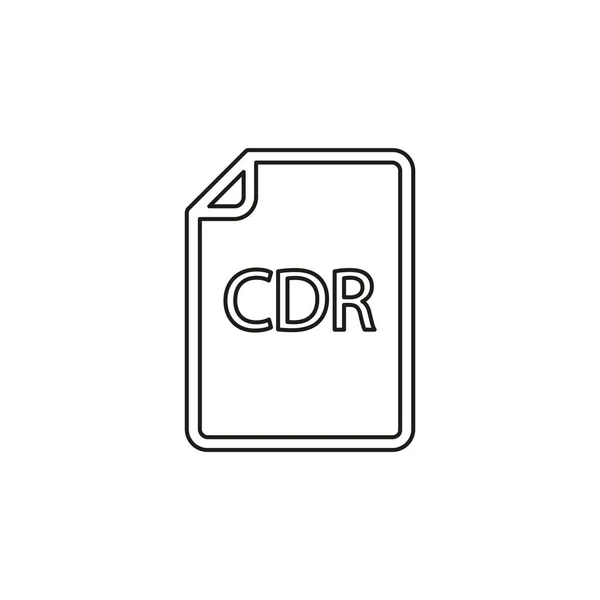 Cdr-Dokument-Symbol herunterladen - Vektordateiformat — Stockvektor