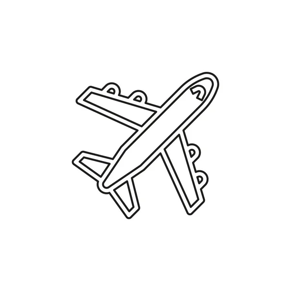 Icône de l'avion - icône de voyage - voler — Image vectorielle