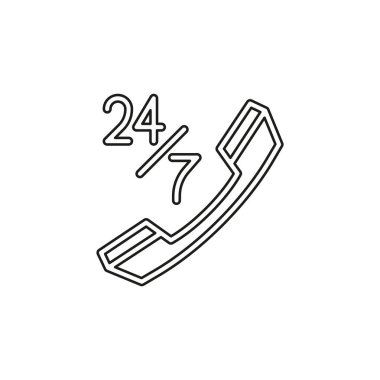 24 7 müşteri hizmetleri simgesi