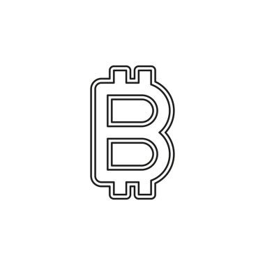 bitcoin illüstrasyon izole, para sembol