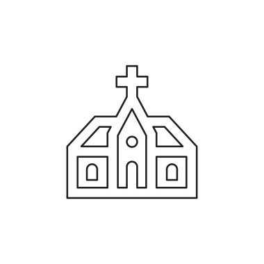 vektör kilise binası. kilise mimarisi simgesi