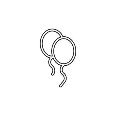 vektör hava balonları simgesi - doğum günü kutlaması