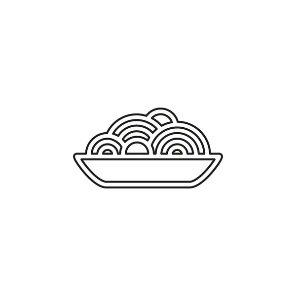 Значок тарілки для макаронних виробів векторний спагетті — стоковий вектор