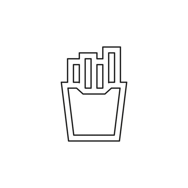Vecteur frites boîte illustration — Image vectorielle