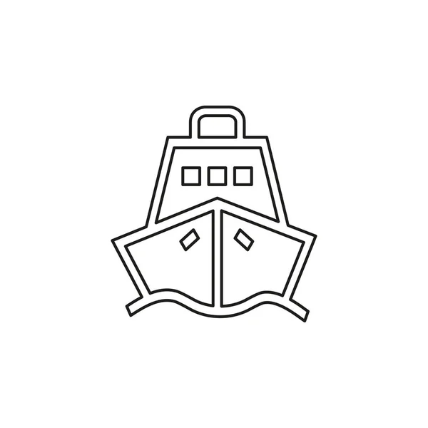 Kreuzfahrtschiff-Symbol - Vektorboot - Seereise-Symbol — Stockvektor