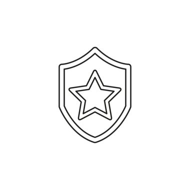 yıldız amblemi ile vektör güvenlik kalkanı