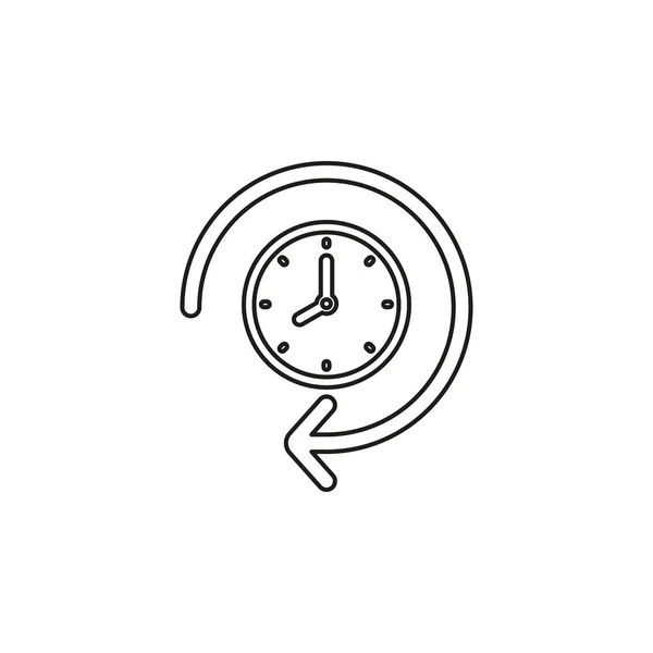 Reloj 24 horas icono, vector de tiempo — Archivo Imágenes Vectoriales