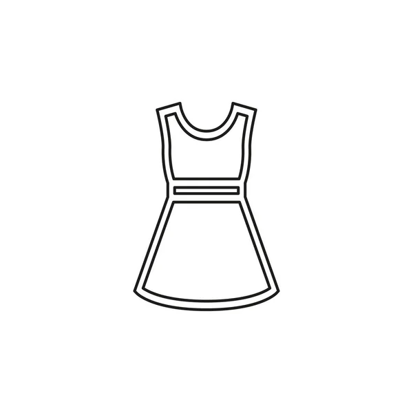 Modelo de moda símbolo, vector vestido de mujer casual — Archivo Imágenes Vectoriales