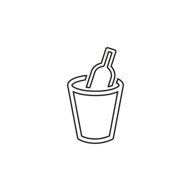 vektör şarap kova illüstrasyon, alkol içmek