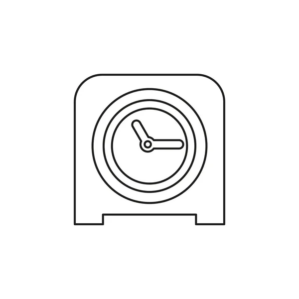 Icono del reloj de mesa, alarma temporizador — Vector de stock