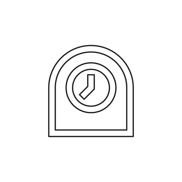 Tabel klokpictogram, timer alarm illustratie — Stockvector