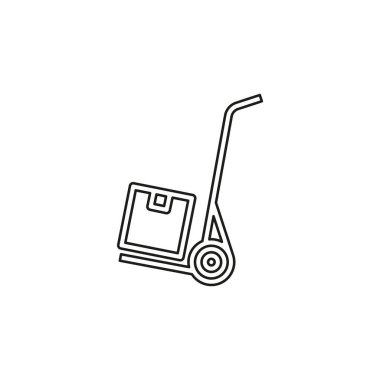 nakliye envanter simgesi - vektör karton