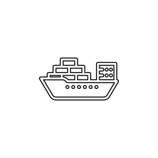 Vector scheepvaart boot Illustration-reizen — Stockvector