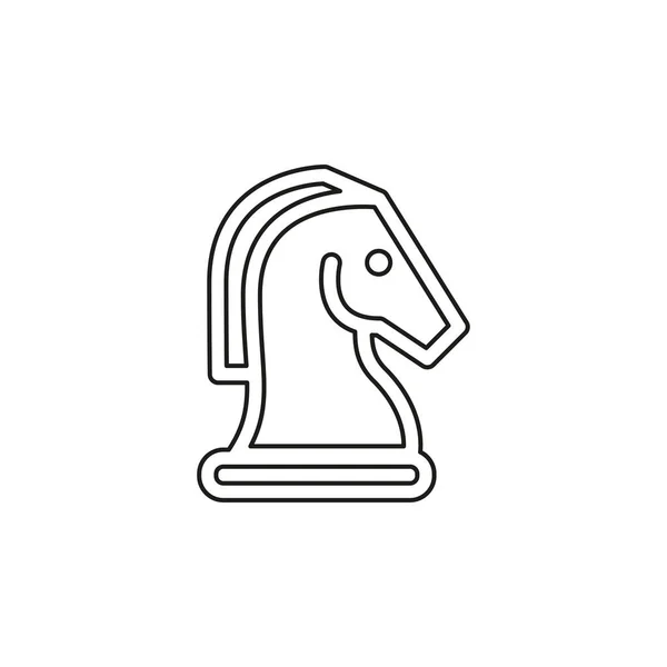 Paard Schaken vector pictogram. Schaakspel paard — Stockvector