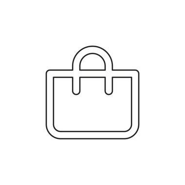 alışveriş simgesi, vektör moda çantası