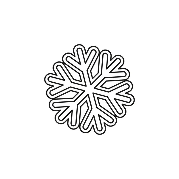 Snowflake-ikonen. Jul-och vinter tema — Stock vektor