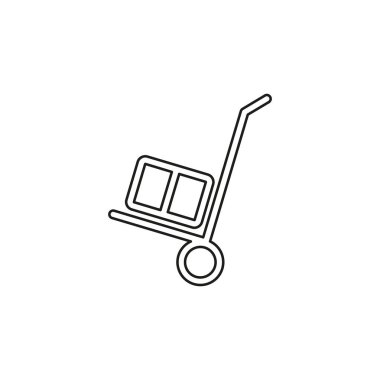 vektör Havaalanı bagaj arabası illüstrasyon.