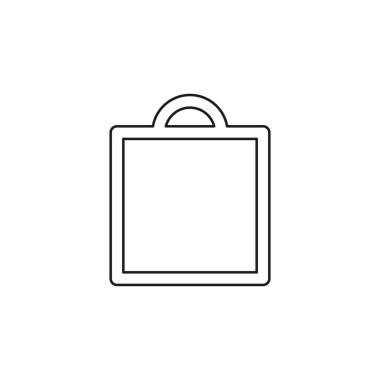 alışveriş simgesi, vektör moda çantası