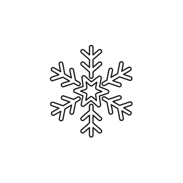 Icono del copo de nieve. Tema Navidad e invierno — Vector de stock