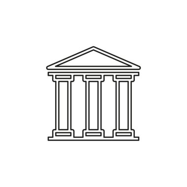 Banka binası simgesi - hükümet illüstrasyon