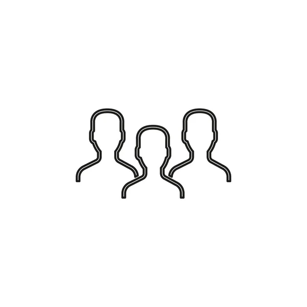 Grupo de personas icono, símbolo del equipo, comunicación — Archivo Imágenes Vectoriales