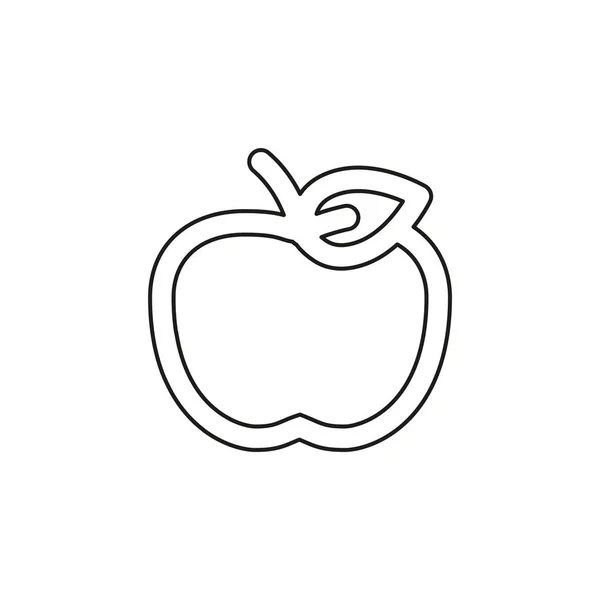 Vektor Apfel Obst Illustration frische gesunde Lebensmittel — Stockvektor