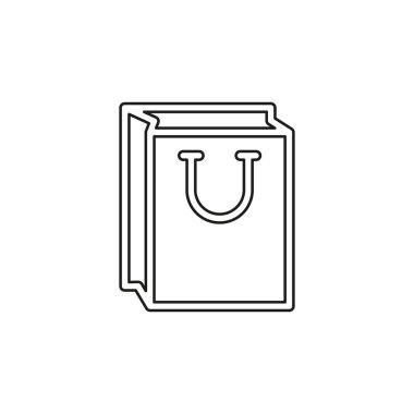 vektör noel çantası simgesi. dükkan çantası