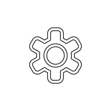 Dişli simgesi. Logo öğesi illüstrasyon.