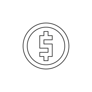 dolar sikke simgesi. vektör para - yatırım sembolü