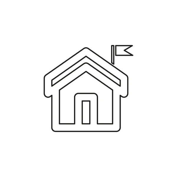 Otthoni ikon, vector ingatlan ház, lakossági — Stock Vector