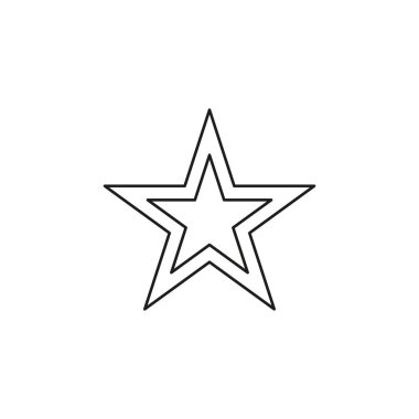 Yıldız simgesi vektörü. Klasik rütbe izole.