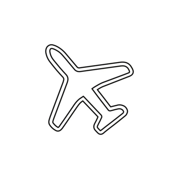 Icono del avión - icono de viaje - volar símbolo de vuelo — Archivo Imágenes Vectoriales