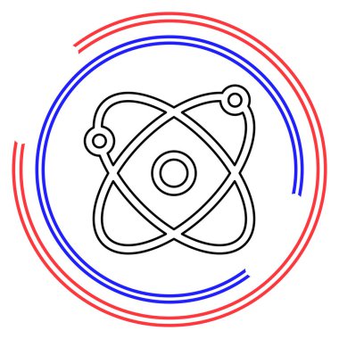 Basit Atom. İnce çizgi pictogram - düzenlenebilir çizgi vuruşu