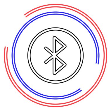 Basit Bluetooth. İnce çizgi pictogram - düzenlenebilir çizgi vuruşu