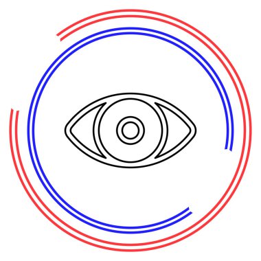 Basit Göz. İnce çizgi pictogram - düzenlenebilir çizgi vuruşu