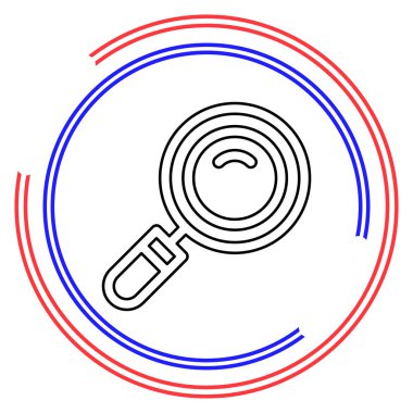 Basit Arama. İnce çizgi pictogram - düzenlenebilir çizgi vuruşu