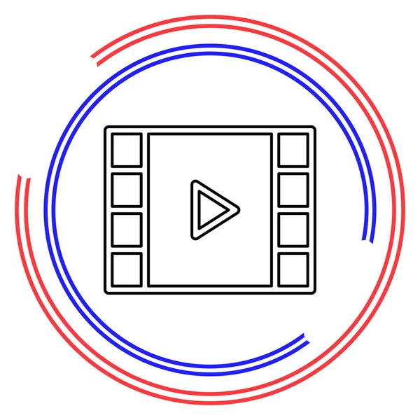 Icona Del Pulsante Riproduzione Clip Vettoriale Simbolo Dei Media Cinematografici — Vettoriale Stock